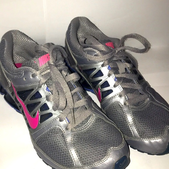7.5 Womens Nike Reax Run Running Shoes Shocks Silver Black Pink Athletic Sneaker - Picture 5 of 5